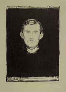Omakuva, 1895 tekijältä Edvard Munch