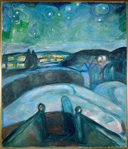 Starry Night, Ekely (maalaus kankaalle) tekijältä Edvard Munch