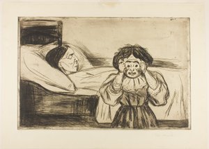 Kuollut äiti ja hänen lapsensa tekijältä Edvard Munch