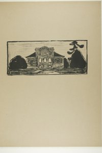 Tohtori Linden talon edessä oleva puutarha tekijältä Edvard Munch