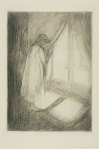 Tyttö ikkunassa tekijältä Edvard Munch
