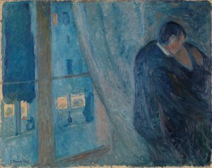 Suudelma, 1892. tekijältä Edvard Munch