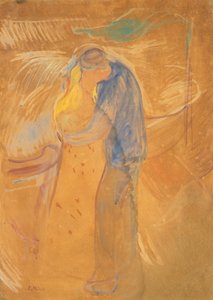 Suudelma, 1906-1907. tekijältä Edvard Munch