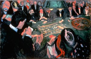 Rulettipöytä Monte Carlossa, 1903 tekijältä Edvard Munch