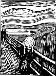 Huuto, 1895. tekijältä Edvard Munch