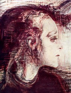 Sairas tyttö, 1907 tekijältä Edvard Munch