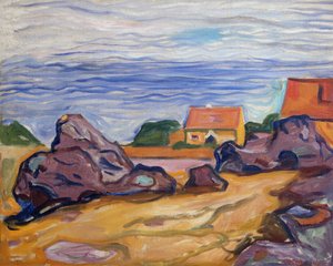 Kaksi taloa Borressa tekijältä Edvard Munch