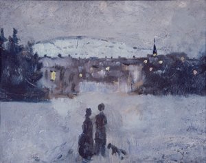 Talvimaisema hämärässä tekijältä Edvard Munch