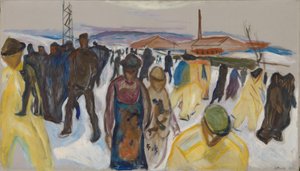 Työntekijät palaavat kotiin tekijältä Edvard Munch