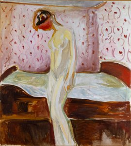 Nuori tyttö itkemässä tekijältä Edvard Munch