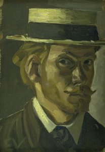 Omakuva olkihatulla tekijältä Edvard Weie