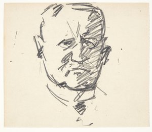 Tutkimus professorin muotokuvaa varten. Carl Lorentzen (1860-1932) tekijältä Edvard Weie