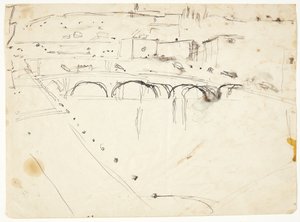 Näkymä Lungarnon ikkunasta joen yli kohti Santo Spiritoa ja San Miniaton kukkuloita, Firenze tekijältä Edvard Weie