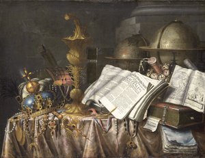 Vanitas asetelma tekijältä Edwaert Collier