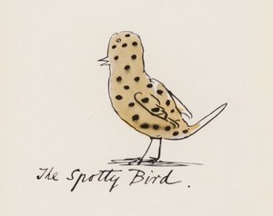 Edward Lear, The Bird Book: The Spotty Bird (värilitho)