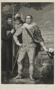 Kristoffer Kolumbuksen maihinnousu, kaiverrus David Edwin (1776-1841) tekijältä Edward (after) Savage