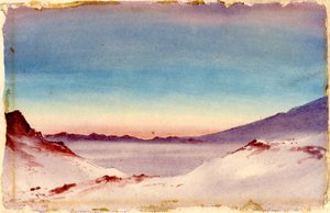 Hut Point from the Gap, 1901-04 (wc paperilla) tekijältä Edward Adrian Wilson