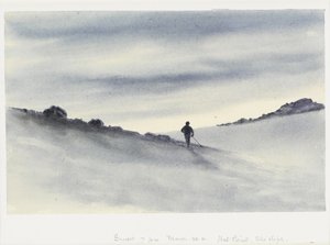 Auringonlasku, 19.00, 30.11., Hut Point, Ski Slope, 1911 tekijältä Edward Adrian Wilson