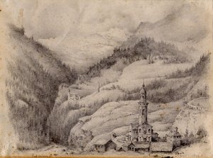 Tiefencastel, Sveitsi, 1899 tekijältä Edward Adrian Wilson
