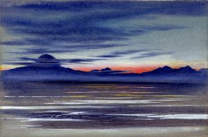 Näkymä Stretch of Sea, 1901-04 (wc paperilla) tekijältä Edward Adrian Wilson