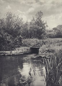 Pieni kuljetusalus Ramsburyn vesillä (s/w-kuva) tekijältä Edward Alfred Barton