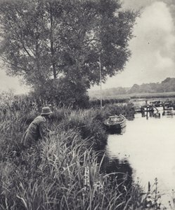 Leckfordin ankeriaspatasillalla (s/w-kuva). tekijältä Edward Alfred Barton