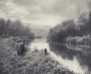 Kennet Ramsburyn alapuolella (s/w-kuva) tekijältä Edward Alfred Barton