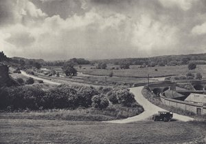 Test Valley Chilbolton Downista (s/w-kuva) tekijältä Edward Alfred Barton
