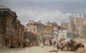 Segovia, Espanja (akvarelli paperille)