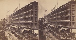 Suurlähetystö lähtee Metropolitanista kaupungintalolle, 1860.