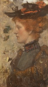 Neiti Elizabeth D. Reidin muotokuva (pastelli paperille)