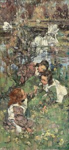 Tytöt ja Joutsenet tekijältä Edward Atkinson Hornel