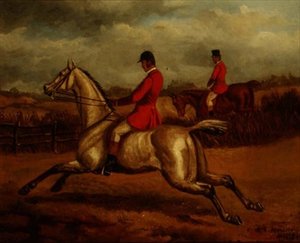 The Huntsman (öljy kankaalle) tekijältä Edward Benjamin Herberte