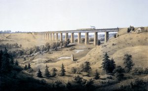 High Bridge lähellä Farmvilleä, Prince Edwardin piirikunnassa, albumista "Album of Virginia", 1858