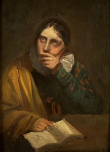 Neiti Martha Bird, taiteilijan tytär (öljy paneelissa) tekijältä Edward Bird