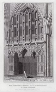 Humphrey Duke of Gloucesterin muistomerkki St Albans Abbey -kirkossa (kaiverrus)