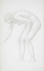 Taivuttava alaston nainen tekijältä Edward Burne-Jones