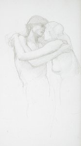Alastomien pariskunnan syleily tekijältä Edward Burne-Jones