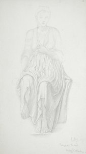 Istuva nainen tekijältä Edward Burne-Jones