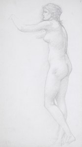 Seisova naisalastonkuva tekijältä Edward Burne-Jones