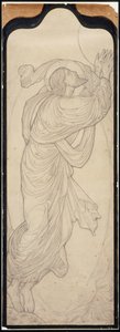 Kristuksen luonnos teokseen ”Ylösnousemus” tekijältä Edward Burne-Jones