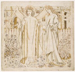 Chaucerin "Legend of Good Women" - Amor ja Alcestis tekijältä Edward Burne Jones