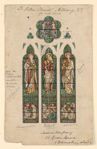 Piirros, Pyhän Pietarin kirkko, Alb, n. 1870. tekijältä Edward Burne Jones