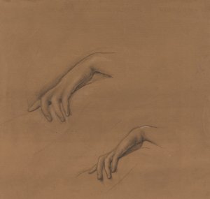 Studies for a Hand in the Godhead Fires tekijältä Edward Burne Jones