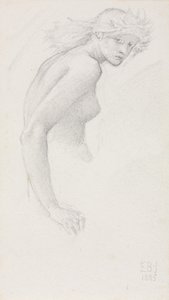 Tutkimus naishahmosta, 1885. tekijältä Edward Burne Jones
