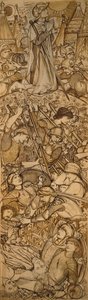 Bet-Horonin taistelu - Joosua käskee auringon ja kuun pysähtyä paikalleen tekijältä Edward Burne Jones