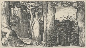Lady with the Rooks, 1829. tekijältä Edward Calvert