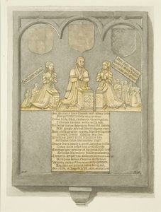 Thornen monumentaalinen messinki St Werburghin kirkossa (kynä ja akvarelli paperille) tekijältä Edward Cashin