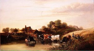 Watering Place, kohtaus Devonshiressa tekijältä Edward Charles Williams