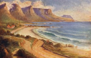 Cape Peninsula, Etelä-Afrikka: Camps Bay (väri litho)